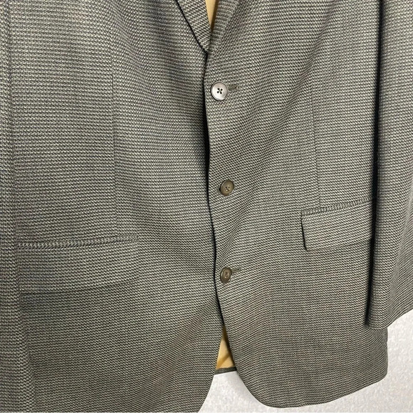 Oscar De Le Renta Notch Lapel Tweed Check Woolen Blazer - Picture 3 of 8